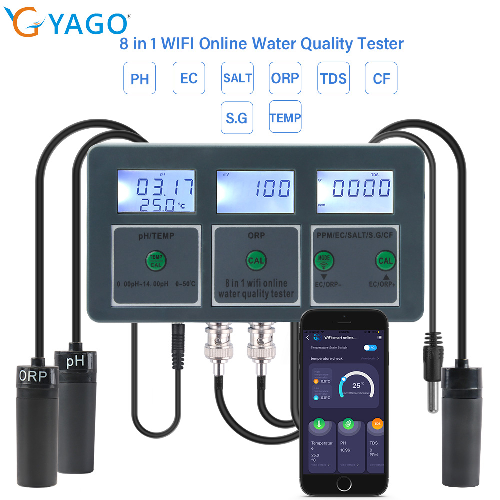 Planted Aquarium Test Kit - YAGO 8 in 1 WiFi Aquarium