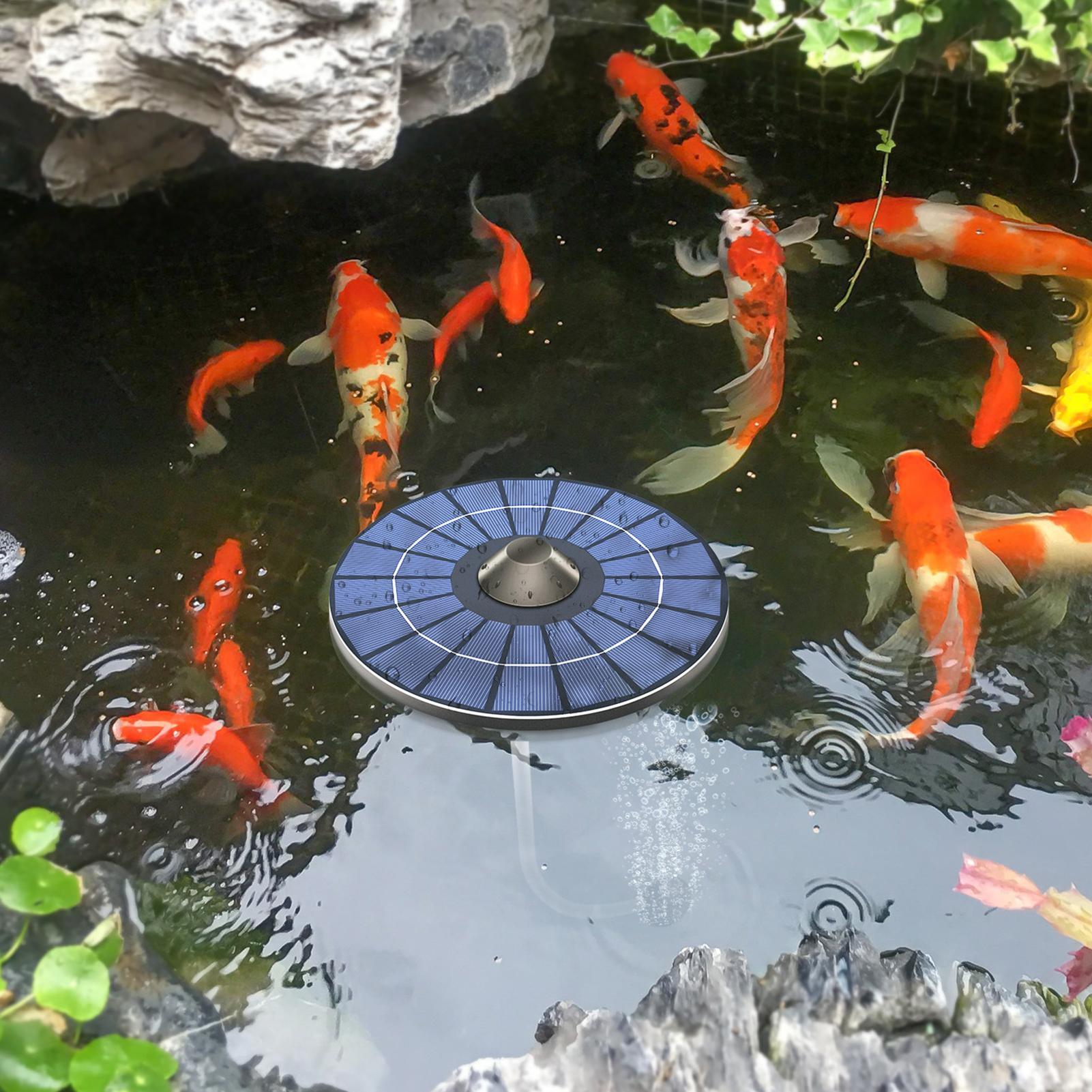 Aquarium Lily Pipe - Solar-powered pond aerator pump Aquarium aerator