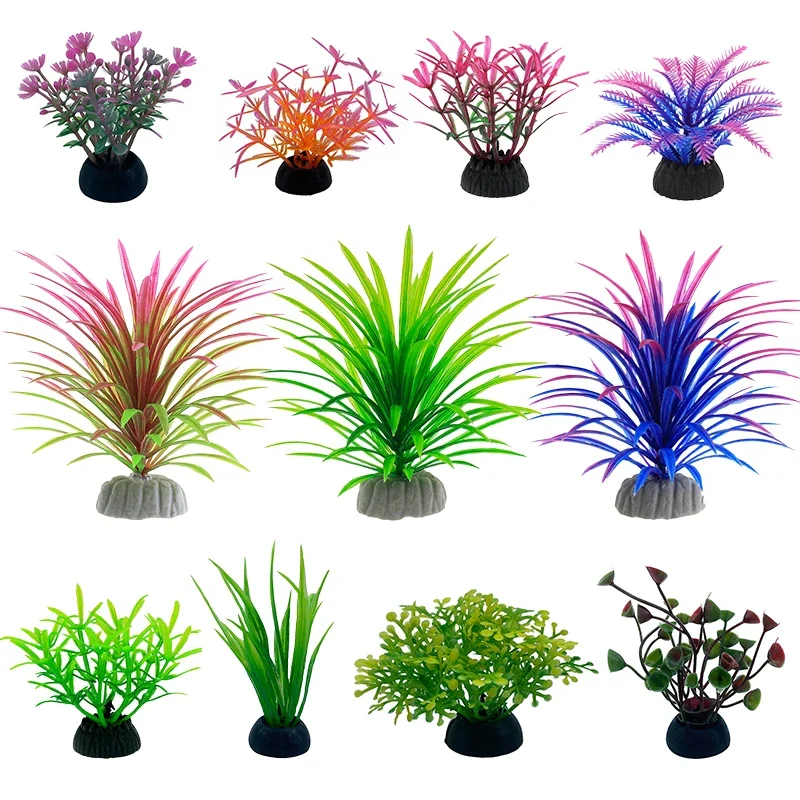 Aquarium Plant Ornament - PVC Aquarium Decorative Simulation Artificial Leaves