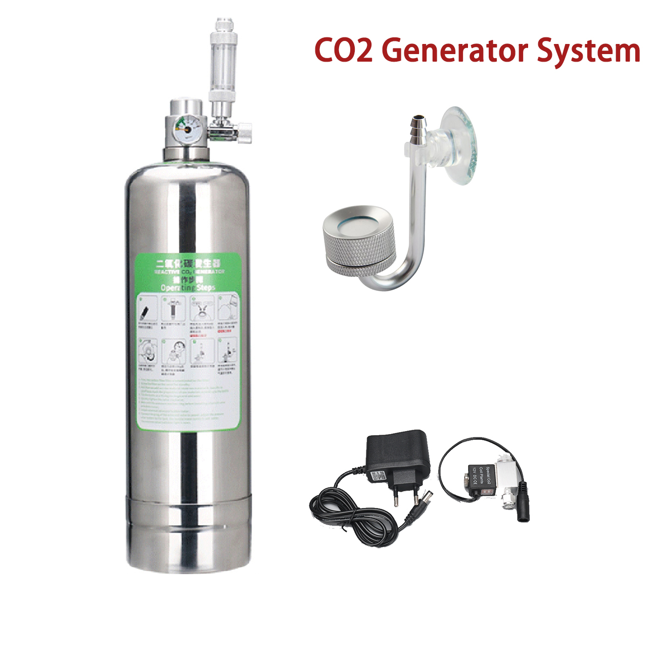 Aquarium Plant Nutrients - Aquarium CO2 Generator system Kit Stainless