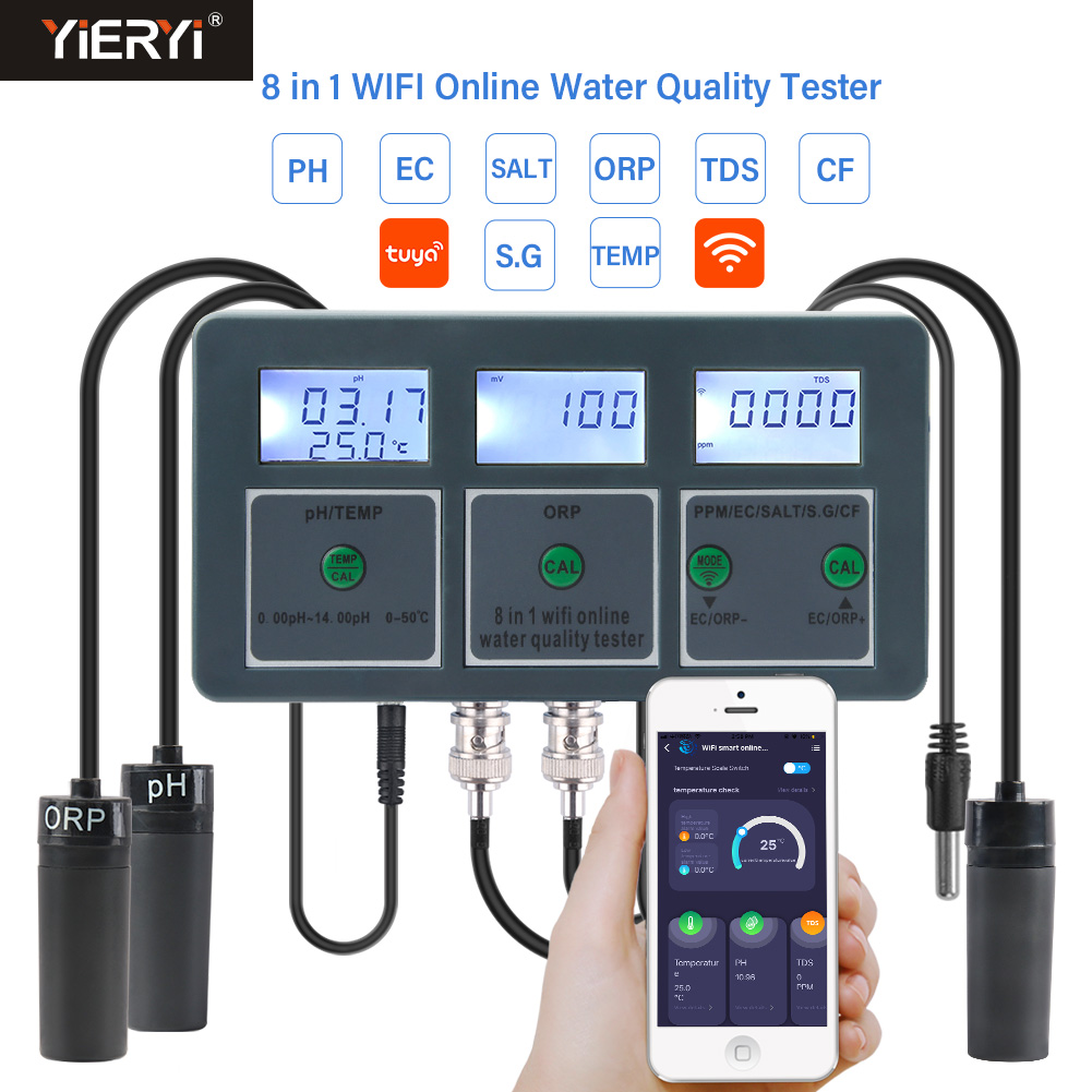 WiFi Tuya Smart PH Meter Data  - огляд і ціна Planted Aquarium Test Kit