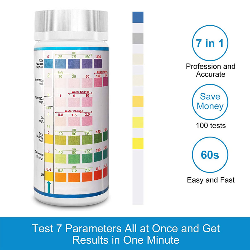 7-IN-1 Aquarium Test Strips 10 - огляд і ціна Planted Aquarium Test Kit