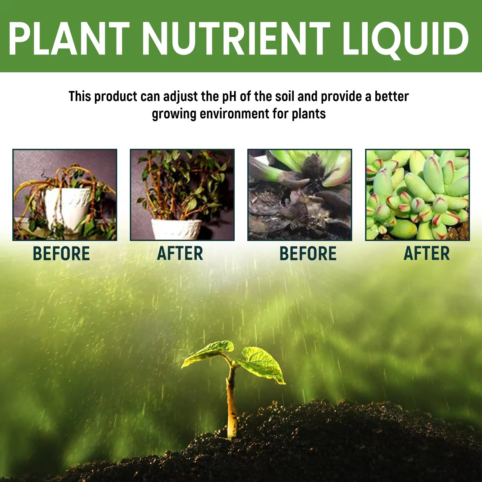 MOONSPRY 100ml Organic Potted  - огляд і ціна Liquid Fertilizer All In