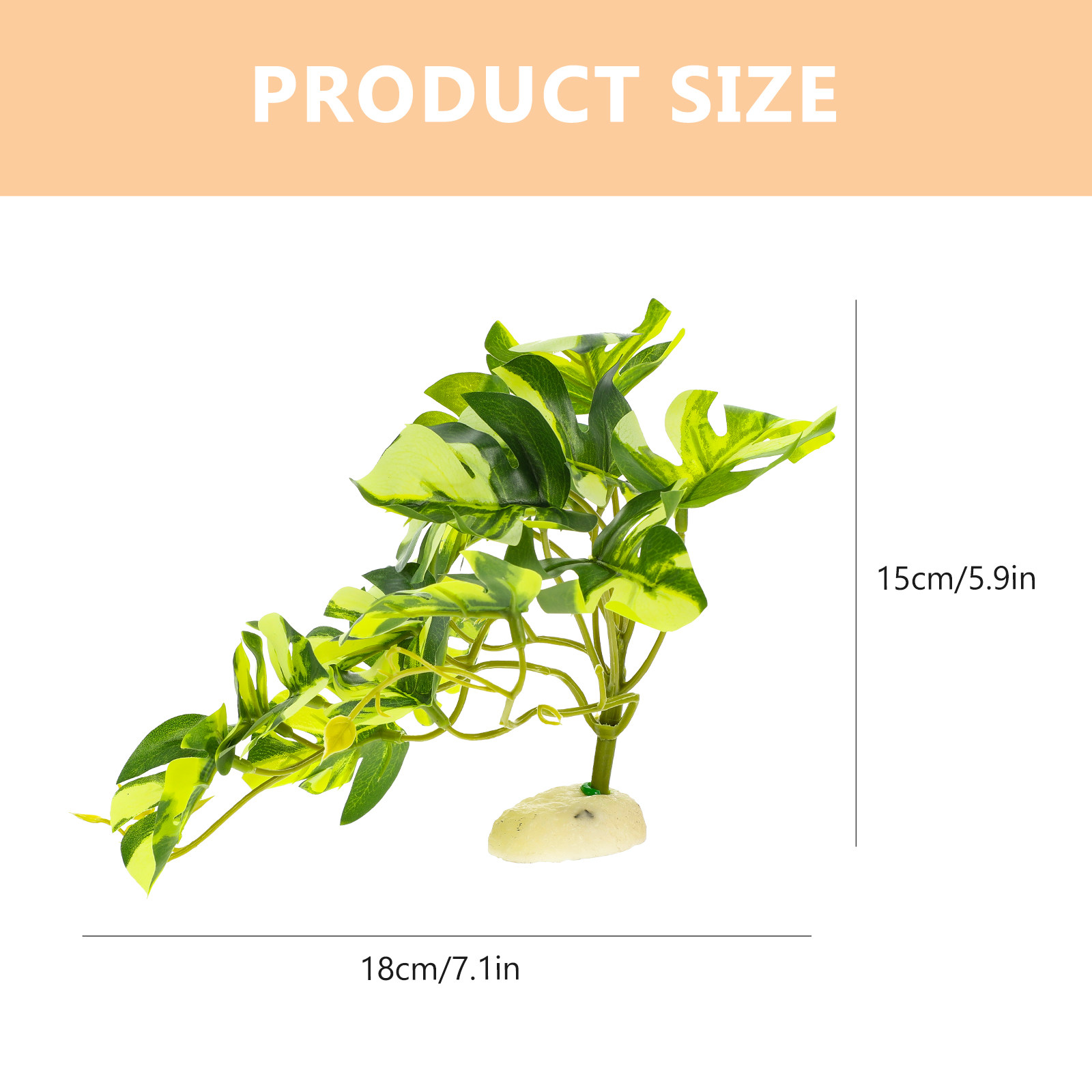 Realistic Resin Monstera Plant - огляд і ціна Aquarium Plant Ornament