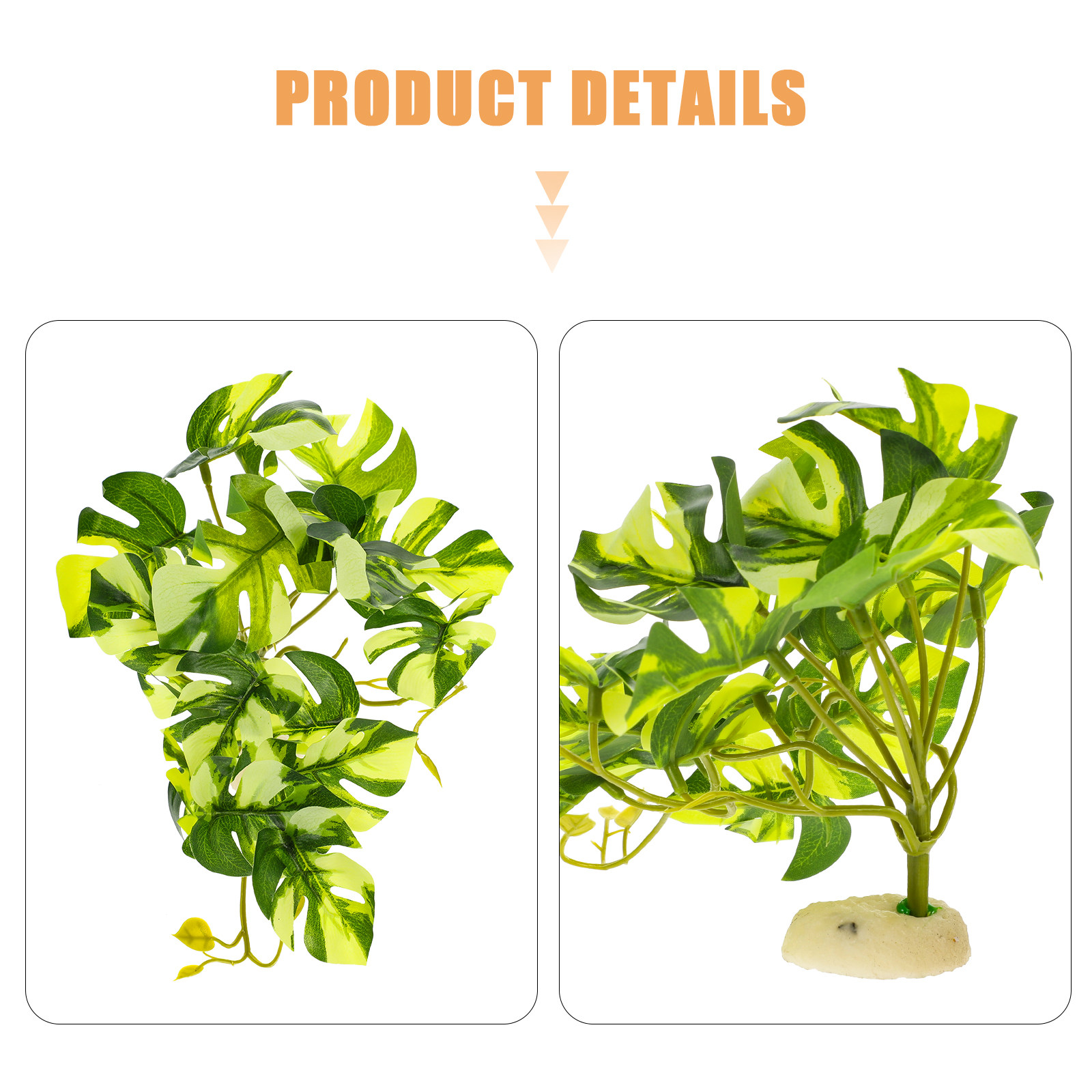 Realistic Resin Monstera Plant - огляд і ціна Aquarium Plant Ornament